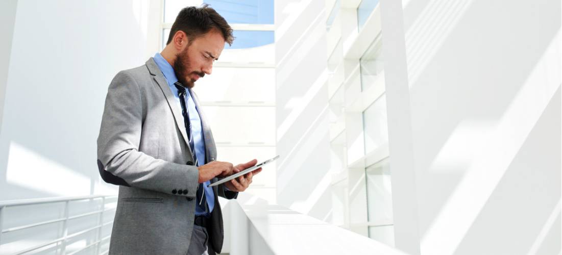 man with laptop